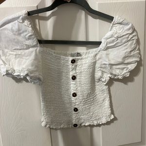 Cropped scrunch shirt